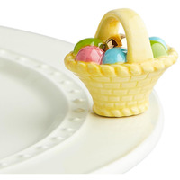 Nora Fleming A Tisket, A Tasket (Basket With Eggs) A214 - Hand-Painted Ceramic Holiday D  Cor - Spring Minis For The Home And Office