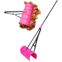 Amazing Rake Back Saving Garden Rake - Leaf Rakes For Gardening - Leaf Picker Upper - Heavy Duty Leaves Claw & Rakes Lawns Garden Tool - Easy Leaf & Grass Grabber Without Bending Over - Hot Pink