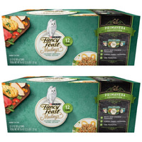 Fancy Feast Purina Elegant Medley, Primavera Collection, White Meat Chicken, Tender Turkey, And Tuna Flavors, Cat Food, (Case Of 2)