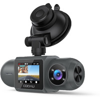 Cooau D30S 4K Dash Cam With Gps Wi-Fi, Front And Inside Dual 2.5K 1080P, Uber Car Camera With Infrared Night Vision, Supercapacitor, 4 Ir Leds, G-Sensor, Parking Mode, Loop Recording