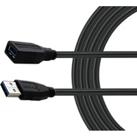 Imbaprice Usb 3.0 Extender - 15 Feet Superspeed Usb 3.0 A Male To Usb 3.0 A Female Extension Cable (Black)