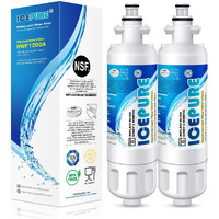 Icepure Refrigerator Water Filter, Compatible With Lg Lt700P, Kenmore 9690, Adq36006101, Adq36006102, 46-9690, Lfxc24726S, Lfxs24623S, Lfxs30766S, Rfc1200A, Pack Of 2