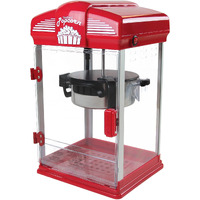West Bend Stir Crazy Movie Theater Popcorn Popper With Nonstick Popcorn Kettle, Measuring Tool And Popcorn Scoop For Gourmet Popcorn Machine , 4 Qt., Red