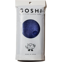 Goshi Exfoliating Shower Towel - Rip-Resistant Exfoliating Washcloth For All Skin Types - Indigo Blue - Made In Japan