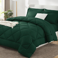 Cozylux King Comforter Set With Sheets 7 Pieces Bed In A Bag Emerald Green All Season Bedding Sets With Comforter, Pillow Shams, Flat Sheet, Fitted Sheet And Pillowcases