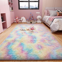 Ophanie Upgrade 4X6 Rainbow Rugs For Bedroom, Fluffy Shaggy Soft Area Rug, Non-Slip Indoor Floor Carpet For Living Room, Kids Girls Boys Teen Dorm Home Decor Aesthetic, Nursery