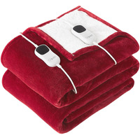 Homemate Electric Heated Blanket Queen - 84""X90"" Heating Blanket Queen Size Dual Control 1/2/4/6/8 Hours Auto-Off 10 Heat Level Heat Blanket Over-Heat Protection Flannel Sherpa Etl Certification
