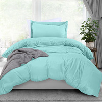 Utopia Bedding Duvet Cover Twin Size - 1 Duvet Cover With 1 Pillow Sham - 2 Pieces Bedding Duvet Cover With Zipper Closure - Soft Brushed Microfiber, 68 X 90 Inches (Twin/Twin Xl, Spa Blue)