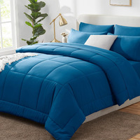 Cozylux Full Size Comforter Set - 7 Pieces Bed In A Bag Set Teal, Bedding Sets Full With All Season Quilted Comforter, Flat Sheet, Fitted Sheet, Pillowcases, Teal, Full