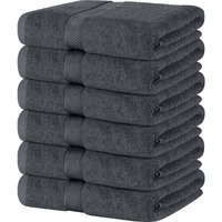 Utopia Towels 6 Pack Bath Towel Set (24 X 48 Inches), 500 Gsm 100% Ring Spun Cotton Medium Lightweight And Highly Absorbent Quick Drying, Premium Towels For Hotel, Spa And Bathroom (Grey)