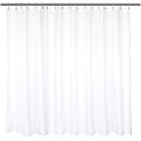 Barossa Design Waterproof Extra Wide Fabric Shower Curtain Liner Microfiber 108"" W X 72"" H - Hotel Quality, Machine Washable, White Shower Liner For Bath Tub, 108X72