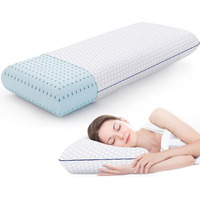 Cushyoasis Memory Foam Pillows For Side, Back And Stomach Sleepers, Bed Pillow With Washable Cover And Breathable Mesh, Bed Pillow For Sleeping King Size (Grey)