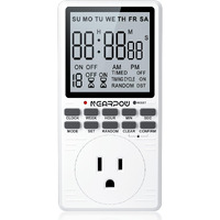 Outlet Timer, Nearpow Multifunctional Programmable Timer With Countdown And 7-Day Digital Infinite Repeat Cycle Intermittent, 19 On/Off Programs For Electrical Outlets, 3 Prong, 15A/1800W