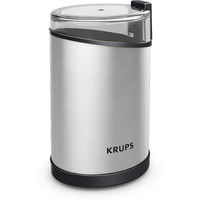 Krups Coffee Grinder, Fast-Touch, 3Oz, 85G Bean Hopper - Easy To Use, One Touch Operation - 200 Watts - Espresso Grinder, Spice Grinder, 2 To 12 Cup Coffee Bean Grinder, Silver