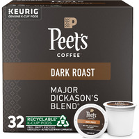 Peet's Coffee, Dark Roast K-Cup Pods For Keurig Brewers - Major Dickason's Blend 32 Count (1 Box Of 32 K-Cup Pods)