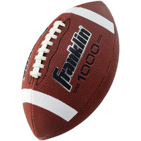 Franklin Sports Official Size Football - All-Weather 1000 Regulation Outdoor Football - Synthetic Leather Adult Size Football - Extra Grip Official Size Football - Brown + White