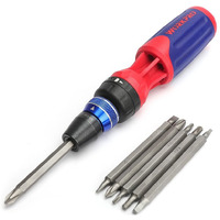 Workpro 12-In-1 Ratcheting Multi-Bit Screwdriver Set, Quick-Load Mechanism Screwdriver With Double End Bits In Handle