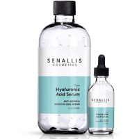 Hyaluronic Acid Serum 8 Fl Oz And 2 Fl Oz, Made From Pure Hyaluronic Acid, Anti Aging/Wrinkle, Ultra-Hydrating Moisturizer That Reduces Dry Skin Manufactured In Usa