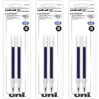 Uni-Ball Signo 207 Gel Pen Refills, 0.7Mm, Medium Point, Blue Ink, Pack Of 6