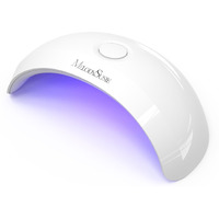 Melodysusie Portable Uv Led Nail Lamp For Semi Cured Gel Nail Strips, Art04 6W Mini Uv Light With 2 Timers (45S/60S) For Gel Nails, Stickers And Strips