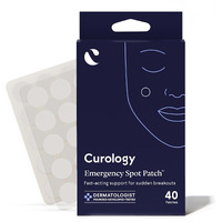 Curology Emergency Spot Pimple Patches For Face, Hydrocolloid Pimple Patches Fast-Acting Support, Spot Concealing And Oil Absorbing, 40 Count