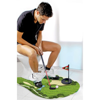 Goodlysports Toilet Golf Game-Practice Mini Golf In Any Restroom/Bathroom - Great Toilet Time - Dad Gifts, Funny Gifts For Dad, Funny White Elephant Gifts, Gag Gifts For Husband, Boyfriend, Men.