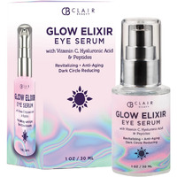 Clear Beauty Vitamin C & Hyaluronic Acid Under Eye Serum - Reduce Eye Bags, Puffiness, Dark Circles & Wrinkles, Lifting Eye Serum - Cruelty Free Korean Skin Care For All Skin Types