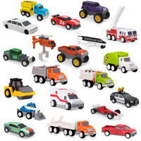Driven By Battat - Pocket Fleet 2 - 20 Packs Mini Toy Vehicles - Race Car, Construction Trucks, Police Suv, Airplane, Fire Truck & More - Gift Toy For Boys & Girls Age 3+