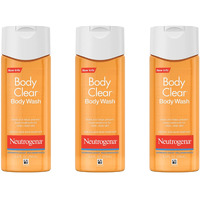 Neutrogena Body Clear Acne Body Wash With Glycerin & 2% Salicylic Acid Acne Medication, Oil-Free Acne Wash For Breakouts On Back, Chest & Shoulders, Non-Comedogenic, 8.5 Fl. Oz, Pack Of 3