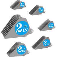 Clipper Guards For Wahl 10 12 14 16 18 20 Hair Clipper Guards 6Pcs Extra Long Clipper Guard Attachments 2.5 Inch Clipper Guides Multiple Sizes Universal 2.5"", 2.25"", 2"", 1.75"", 1.5"", 1.25"" (Gray)