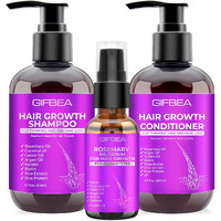 Hair Growth Shampoo And Conditioner Set With Rosemary, Biotin, Argan, And Castor Oils For Thinning, Damaged, Curly Hair