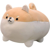 Ehotong Shiba Inu Dog Plush Pillow, Corgi Stuffed Animal Plush Toy Hug Pillow Gifts For Girl Boy (Brown, 15.7In)