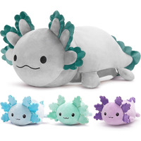 Beniny 4Pcs Axolotl Plush, Long Axolotl Stuffed Animal Mommy 24 Inch With 3 Baby Axolotl Plushies In Tummy, Axolotl Plushie Pillow Gifts For Kids Girls Boys