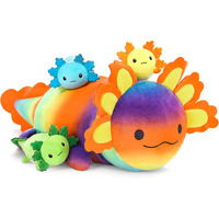 Beniny 4Pcs Axolotl Plush, Giant Axolotl Stuffed Animal Mommy 24 Inch With 3 Baby Axolotl Plushies In Tummy, Axolotl Plushie Pillow Gifts For Kids Girls Boys