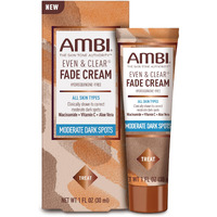 Ambi Even & Clear Fade Cream, Hydroquinone-Free, Hyperpigmentation Treatment, Dark Spot Corrector, Results In As Little As 4 Weeks, Niacinamide, Aloe Vera, Vitamin C, 1 Fl Oz