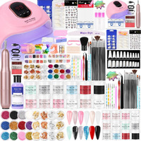 Major Dijit Acrylic Nail Kit With Nail Lamp, 0.35 Oz White Clear Pink Black And More 12 Colors Acrylic Powder And Liquid Kit, Electric Nail Drill, Glitter,Nail Kit For Beginners With Everything