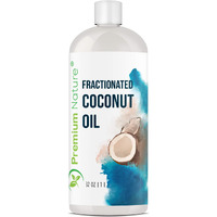 Premium Nature Fractionated Coconut Oil Massage Oil Carrier Oil For Essential Oils Mixing Dry Skin Moisturizer Fractionated Coconut Oil For Essential Oils For Skin Coconut Massage Oil 32 Oz