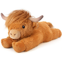 Cuckool Highland Cow Stuffed Animals, Microwavable Stuffed Animal Adorable Fluffy Highland Cow Plush For Warmth, Heatable Coolable Lavender Scent Toy, Cute Soft Plushie Gift For Kids Boy Girl & Adults