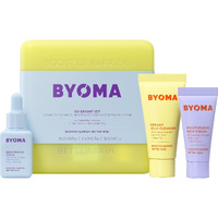 Byoma So Bright Set - Barrier Repair Skincare Set For Brighter Skin - Creamy Jelly Cleanser, Brightening Face Serum & Ceramide Face Moisturizer - Alcohol Free Skin Care - 30Ml, 15Ml, 15Ml
