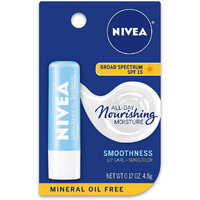 Nivea Smoothness Lip Care - Broad Spectrum Spf 15 For Chapped Lips - .17 Oz. Stick