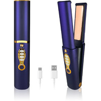 Cordless Hair Straighteners Titanium Portable Flat Iron Wireless Hair Straightener 2 In 1 For Straightening And Curling Travel Straightener Dual Voltage 5000 Mah Battery Heats Up In Seconds