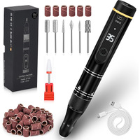 Lierkiss Nail Drill Cordless 35000Rpm Rechargeable Professional Electric Nail Drill Kit Wireless Nail File Drill Acrylic Drill For Acrylic Gel Nails Manicure Pedicure Polishing Remover