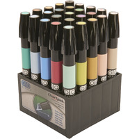 The Original Chartpak Ad Markers, Tri-Nib, 25 Assorted Landscape Colors In Tabletop Cube, 1 Each (L)