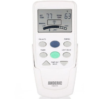 Anderic Replacement Fan-9T With Reverse Key Thermostatic Remote Control For Hampton Bay Ceiling Fans - Fan9T (Fcc Id: L3Hfan9T, Pn: Fan9Tr, Works Receiver Fan10R, Fan-10R)