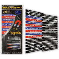 Magnetic Tool Box Organizer Labels (Green Edition) Organize Boxes, Drawers & Cabinets Quick & Easy, Fits All Brands Of 'steel' Tool Chest Including Craftsman & Snap-On