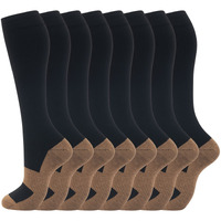 Fenglaoda 8 Pairs Compression Socks For Men & Women 20-30 Mmhg Knee High Nurse Pregnant Running Medical And Travel Athletic