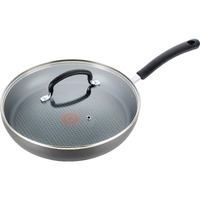 T-Fal Ultimate Hard Anodized Nonstick Fry Pan With Lid 12 Inch, Oven Broiler Safe 400F, Lid Safe 350F, Cookware, Pots And Pans, Kitchen Frying Pans, Skillets, Home, Dishwasher Safe, Black