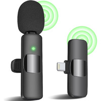 Iiq Wireless Lavalier Microphone For Iphone, Mini Professional Wireless Lavalier Microphone, Wireless Clip Mic, Tiny Lapel Microphone For Ipad, For Video Interview Podcast, Facebook, Youtube