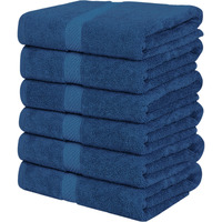 Utopia Towels 6 Pack Bath Towel Set (24 X 48 Inches), 500 Gsm 100% Ring Spun Cotton Medium Lightweight And Highly Absorbent Quick Drying, Premium Towels For Hotel, Spa And Bathroom (Navy)