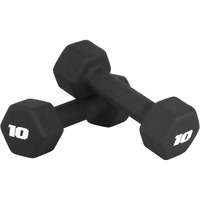 Cap Barbell Neoprene Dumbbell Weights, 10 Lb Pair, Black